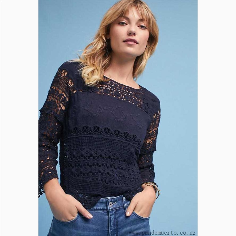 Anthropologie- Deletta lace top - BOGO same price item